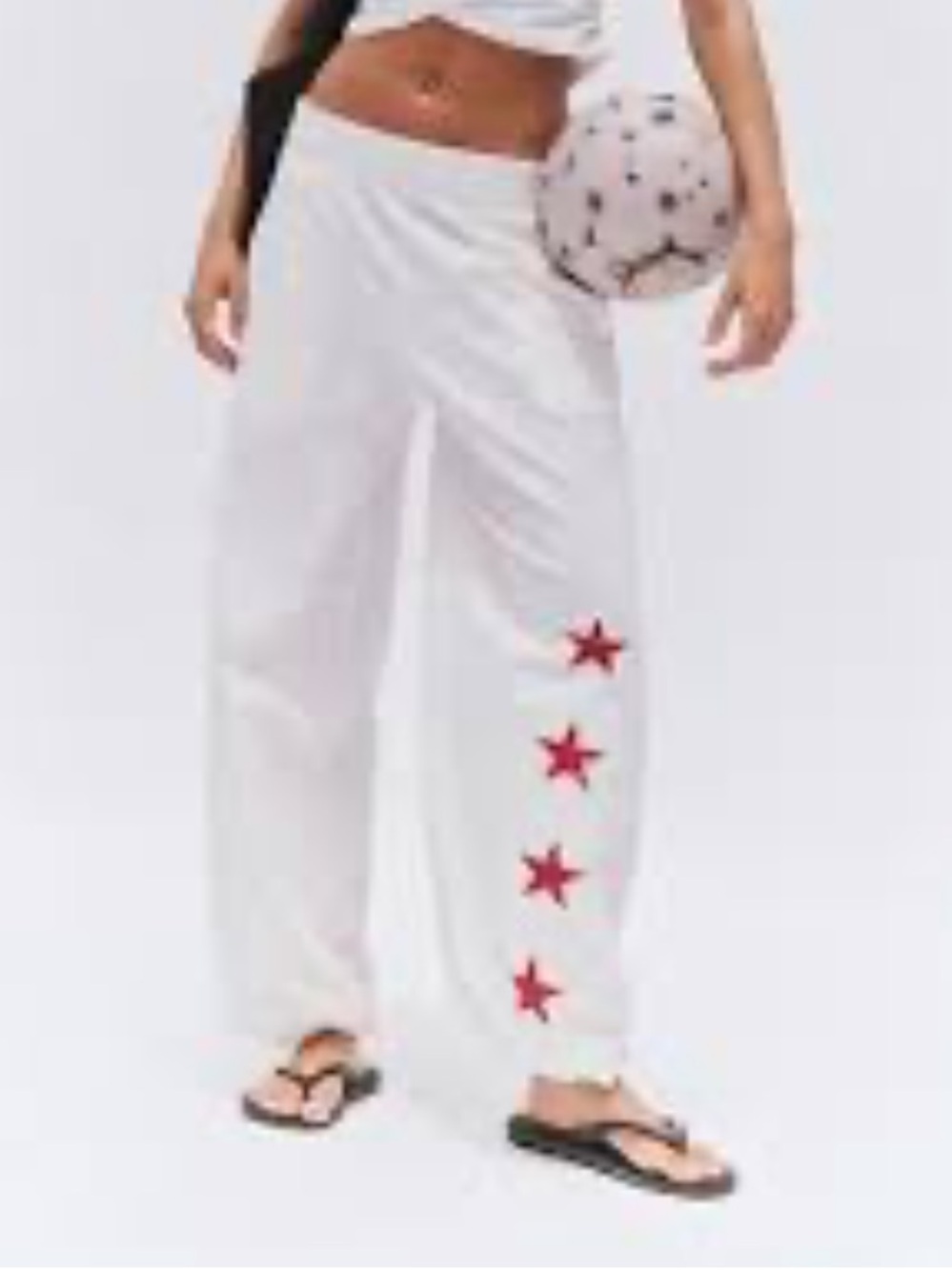 FP movement white hot shot star pants size XS